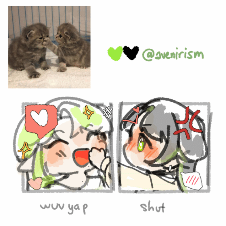 ― 💚🖤 silly duo doodles