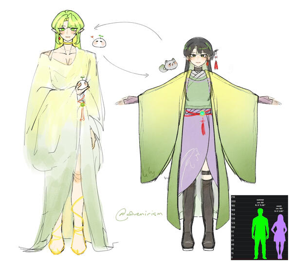 —💚🖤 sketch full body design